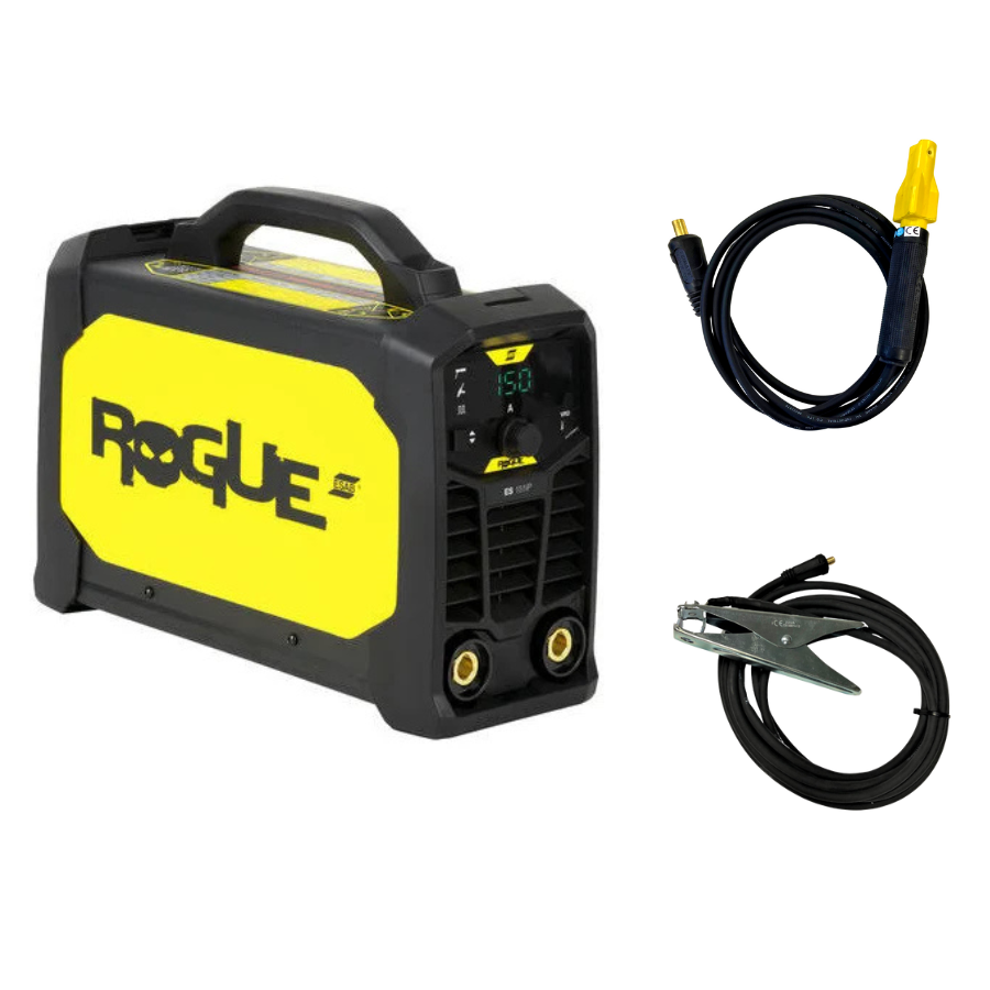 ESAB Rogue ES 151iP Schweißinverter 150A mit Schultergurt und Elektrodenhalter