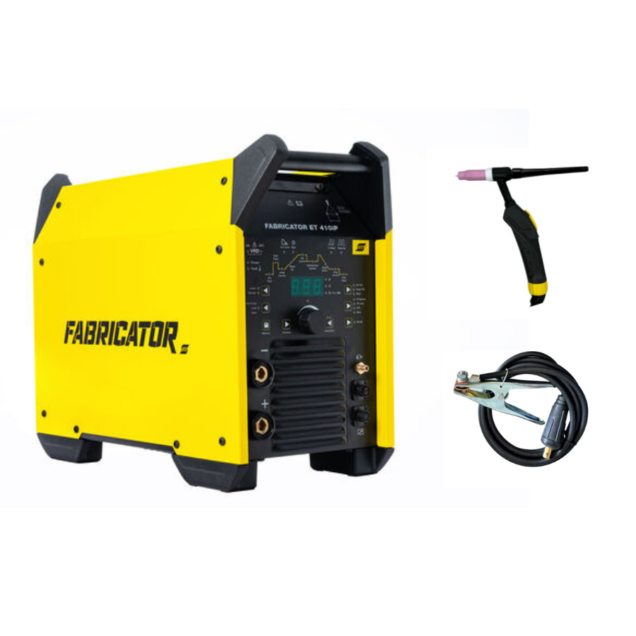 ESAB Fabricator ET 410iP WIG-Schweißinverter mit Bedienfeld und Tragegriff