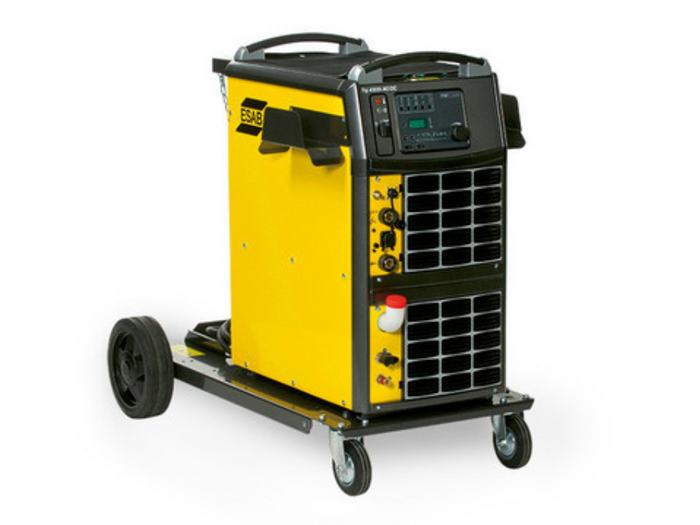 ESAB Origo Tig 4300iW AC/DC Schweißinverter mit TA24-Bedienfeld und Fahrwagen